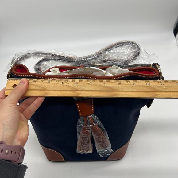 Dooney & Bourke Women Handbags Suede Drawstring Crossbody Navy - Picture 12 of 15